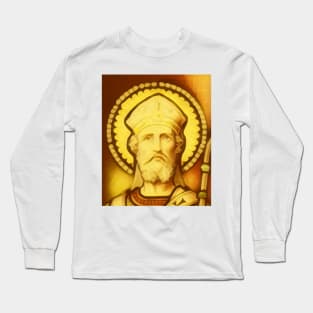 Anselm of Canterbury Golden Portrait | Anselm of Canterbury Artwork 8 Long Sleeve T-Shirt